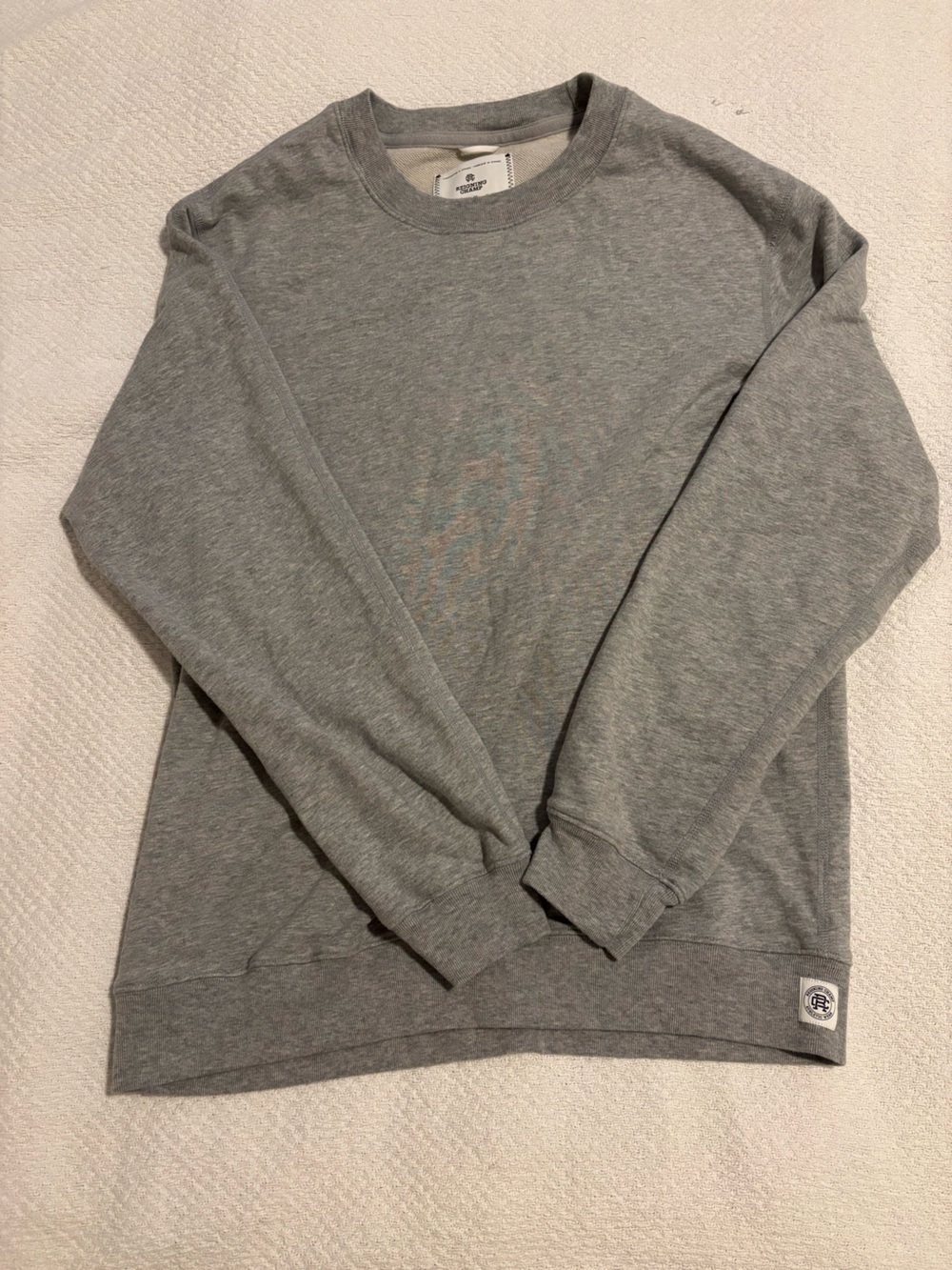 Reigning Champ Lightweight Terry Classic Crewneck Heather Grey Size Medium